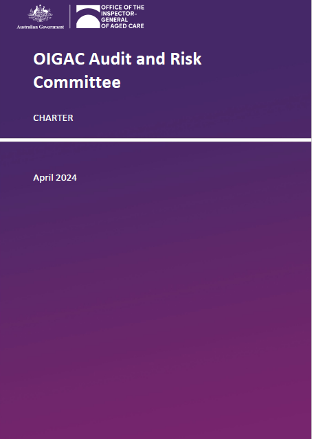 Cover page of the Audit and Risk Committee Charter